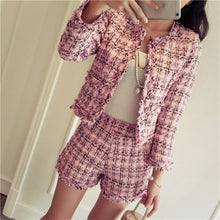 Load image into Gallery viewer, Charlotte Pink Tweed Shorts and Jacket Set