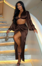 Load image into Gallery viewer, HARPER Two Piece Satin Skirt Set