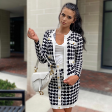 Load image into Gallery viewer, Alicia Houndstooth Two Piece Skirt Set
