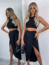 Load image into Gallery viewer, KARLA Crop Top Skirt Set
