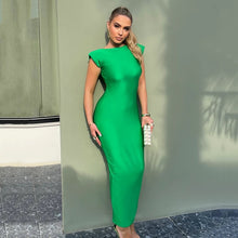 Load image into Gallery viewer, Britta Elegant Backless High Neck Midi Dress
