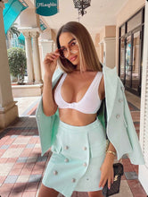 Load image into Gallery viewer, Sasha Mint Skirt Suit
