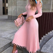 Load image into Gallery viewer, Gia Pleated Sweater Dress
