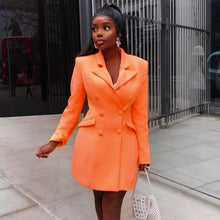 Load image into Gallery viewer, Nora Orange Blazer Dress
