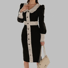 Load image into Gallery viewer, Samantha Black Collared Dress
